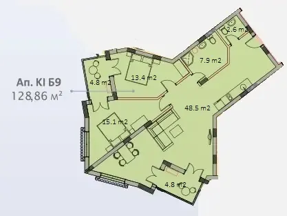 Grundriss Wohnung B9