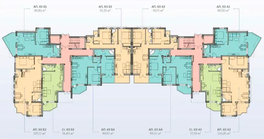 Gebäude 2 — Etagenplan 1. Etage