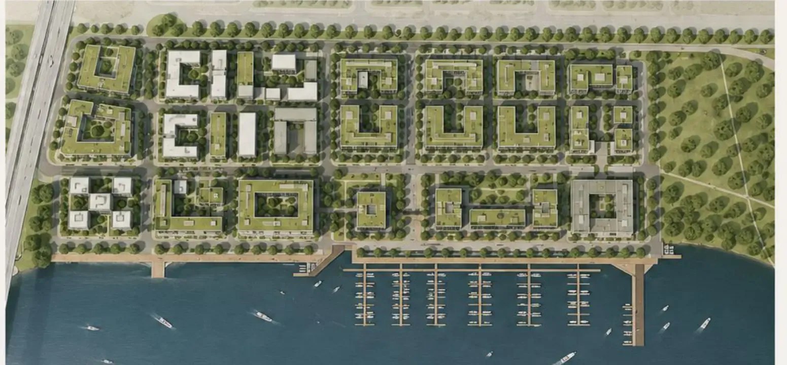 Florida am Rhein — Lageplan des Quartiers von oben